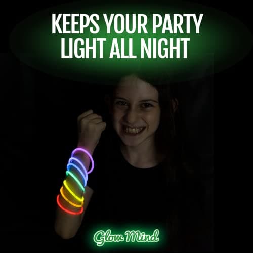 400 Ultra Bright Glow Sticks Bulk - Halloween Glow in the Dark Party Supplies Pack - 8" Glowsticks Easter Party Favors with Bracelets and Necklaces - Image 4
