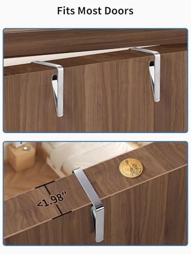 JARLINK Over The Door Organizer Storage, 5 Shelf Hanging Door Organizer with 5 Large Capacity Pockets, Anti Tilt 44 lb Load Behind Door Storage for Bedroom, Bathroom, Pantry, Nursery, (Grey) - Image 9