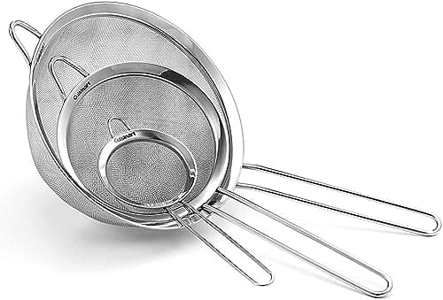 Cuisinart Mesh Strainers, 3 Count (Pack of 1) Set, CTG-00-3MS Silver - Image 7