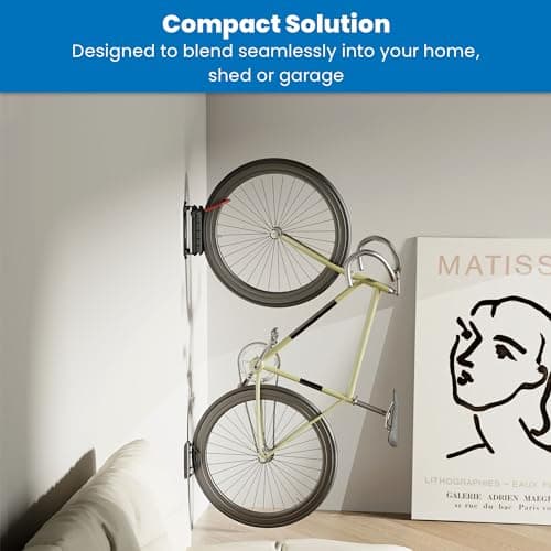 Mount-It! Swivel Bike Wall Mount – Heavy-Duty Vertical Bike Rack for Garage & Home – Space-Saving Wall Mounted Bike Hanger – Holds Up to 66 lbs – Bike Storage Hook for Road, Mountain & Hybrid Bikes - Image 7