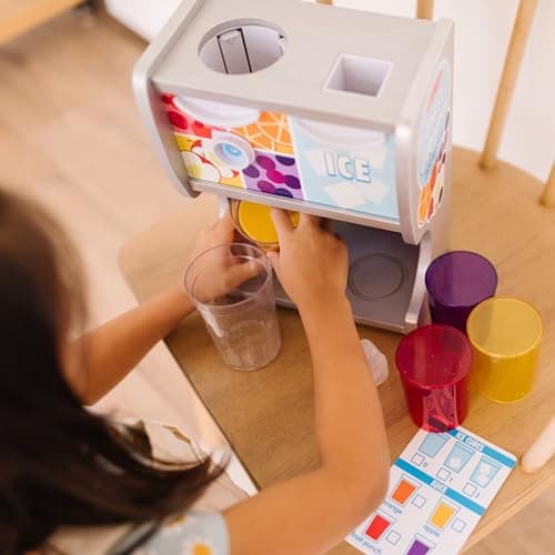 Melissa & Doug Thirst Quencher Wooden Drink Dispenser with Juice Inserts, Ice Cubes & Play Kitchen Accessories, Preschool Learning Toys for Girls & Boys 3+ - FSC Certified - Image 7
