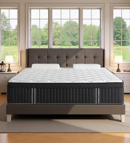 Huyamy Queen Mattress,12 Inch Queen Size Mattresses Memory Foam Hybrid Black Mattress in a Box,with Provide Support and Improve Sleep Mattresses,Medium Firm. - Image 6