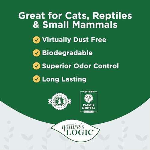 Nature's Logic 100% Natural Pine Pellet Cat Litter - 100% Ponderosa Pine, Dust-Free, Unscented, Biodegradable - Safe for Cats, Kittens, Reptiles & Small Pets - Highly Absorbent - 12 lb Bag - Image 4