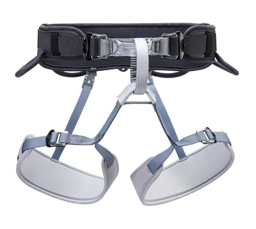 PETZL CORAX Comfortable and Fully Adjustable Harness for Gym and Outdoor Climbing, Dual Buckle Waist, 1, Dark Gray