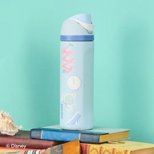 Owala Disney Princess FreeSip Insulated Stainless Steel Water Bottle with Straw for Sports and Travel, BPA-Free Sports Water Bottle, 24 oz, Cinderella - Image 5