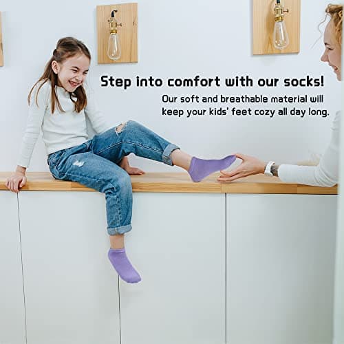 Kids Socks, 25 Pairs Toddler Socks Low Cut for Boys Girls Kids(4-7 Years Old), 25 Pairs Children No Show Ankle Socks Set - Image 5