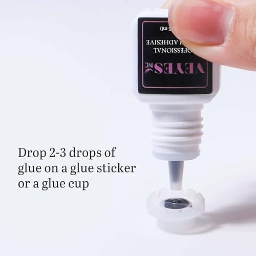 VEYES INC Eyelash Extension Glue - Extra Strong Professional Lash Glue 5ml | 1 Sec Drying time | Retention - 8 Weeks | Black Adhesive for Semi-Permanent Extensions Salon Use for Lash Tech - Image 4