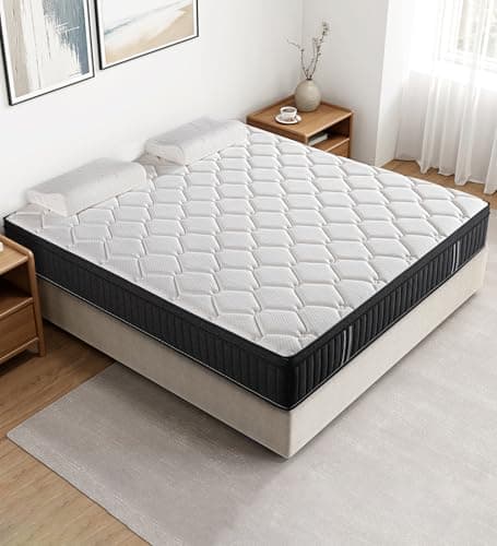 Huyamy Queen Mattress,12 Inch Queen Size Mattresses Memory Foam Hybrid Black Mattress in a Box,with Provide Support and Improve Sleep Mattresses,Medium Firm. - Image 7