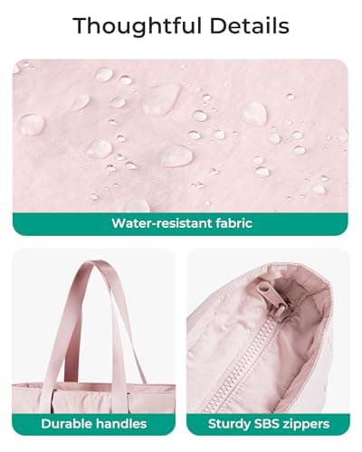 BAGSMART Tote Bag for Women with Zipper, Gym tote with Compartments, Work Tote Nurse Dance Yoga Bag for Travel - Image 6