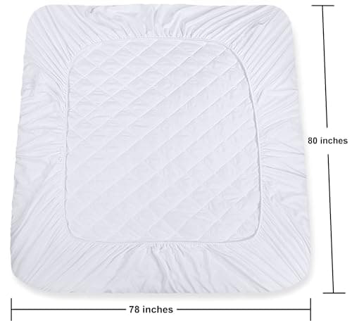 Utopia Bedding Quilted Fitted Mattress Pad, King Size, Elastic Fitted Mattress Topper Protector and Cover Stretches up to 16 Inches Deep, Machine Washable (White) - Image 4