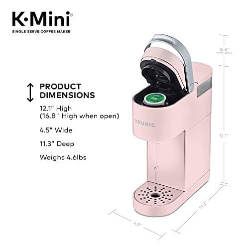 Keurig K-Mini Single Serve K-Cup Pod Coffee Maker, 6 to 12oz Brew size, with Cord Storage, Perfect for Small Spaces, Dusty Rose - Image 8