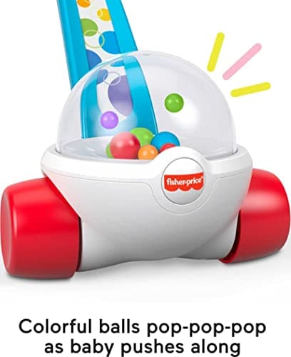 Fisher-Price Baby & Toddler Toy Corn Popper Blue Push-Along with Ball-Popping Action for Infants Ages 1+ Years, 2-Piece Assembly - Image 3