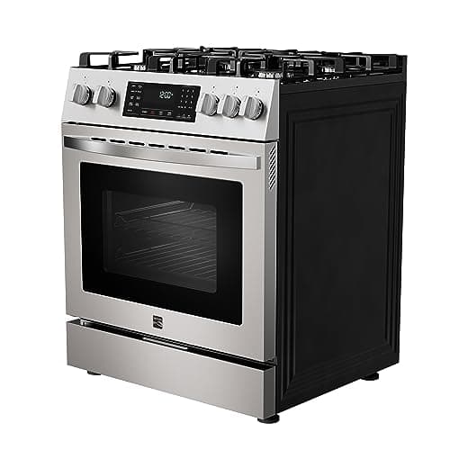 Kenmore Front Control Gas Range Oven with 5 Cooktop Burners, True Convection, Steam and Self Clean, Freestanding Stainless Steel Stove and Oven, 4.8 cu. ft. Capacity - Image 13