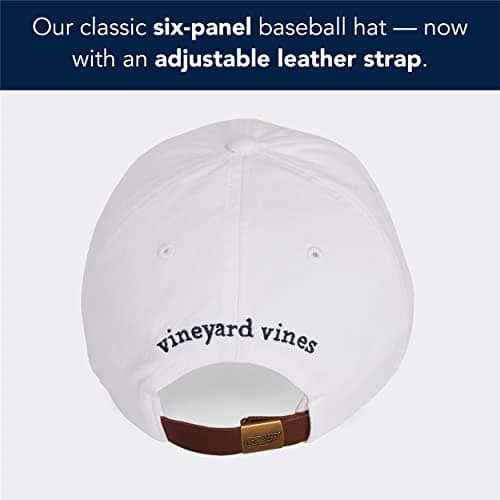 vineyard vines Men's Whale Logo Baseball Hat, White Cap, One Size - Image 3