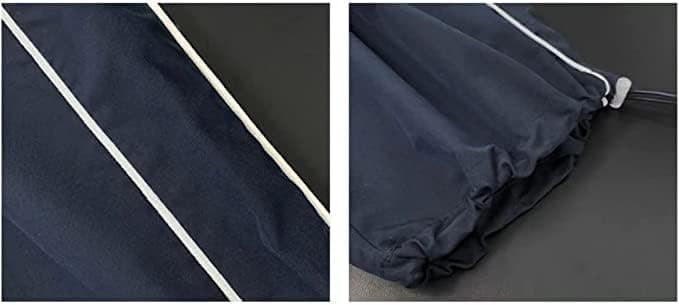 XPONNI Women's Baggy Y2K Parachute Pants Small Navy - Image 4