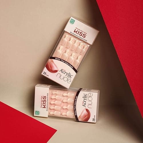 KISS Salon Acrylic Nude French Tip Press On Nails Short, ‘Breathtaking’, Beige, Squoval, Includes 28 Fake Nails, Nail Glue 2g, 1 Manicure Stick, 1 Mini File - Image 6