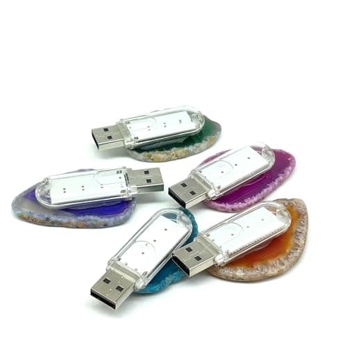 Agate Crystal USB Night Light - Unique Home Decor Hallway Lamp with Crystal Design - Perfect Nightlight for Toilet, Kitchen, and Bedroom (purple agate) - Image 3