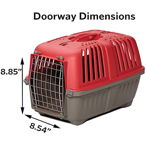 MidWest Homes for Pets Spree Travel Carrier – Hard-Sided Dog & Cat Carrier, Small Pet Travel Crate with Handle, Ventilated Design, Easy Assembly, 22-Inch, Red - Image 5