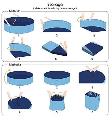Jasonwell Foldable Dog Pet Bath Pool Collapsible Dog Pet Pool Bathing Tub Kiddie Pool Doggie Wading Pool for Puppy Small Medium Large Dogs Cats and Kids 71" Blue - Image 8