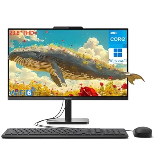 Lenovo 24 23.8" Fhd All-in-One Desktop Computer for Home Office, Intel 4-Core Processor (Beats i3-1110g4), 32gb Ddr4 Ram, 1tb Pcie Ssd, WiFi 6, Bluetooth, Business Aio, Windows 11 Pro