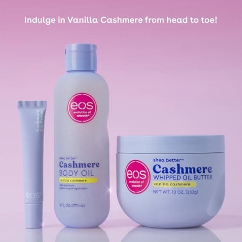 eos Cashmere Body Oil, Vanilla Cashmere, 24 Hour Moisture, Plant-Based Squalane to Soothe, Soften And Smooth Dry Skin, Body Oil, 6 fl oz - Image 7