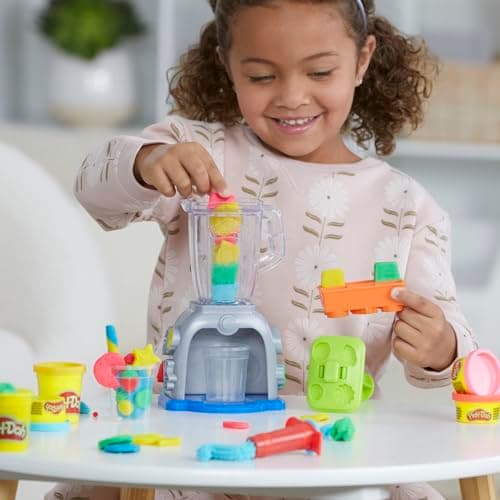 Play Doh Swirlin' Smoothies Toy Blender Playset, Play Kitchen Appliances, Kids Arts and Crafts Toys for 3 Year Old Girls and Boys and Up - Image 11