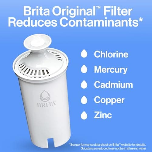 Brita UltraMax Large Water Dispenser With Standard Filter, BPA-Free, Reduces Copper, Cadmium and Mercury Impurities, Lasts 2 Months or 40 Gallons, Includes 1 Filter, Kitchen Accessories, Large 27-Cup - Image 2