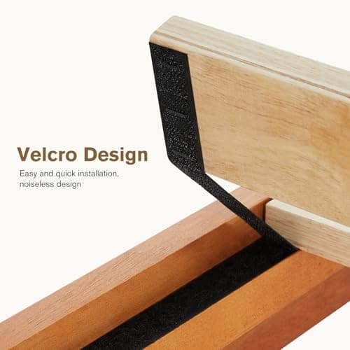 Sweetcrispy Solid Wood Bed Frame, Full Size Bed Base with Wood Slat Support, Sturdy, Stylish & Noise-Free Design, No Box Spring Needed, Easy Assembly, 12 in Natural Pine - Image 5