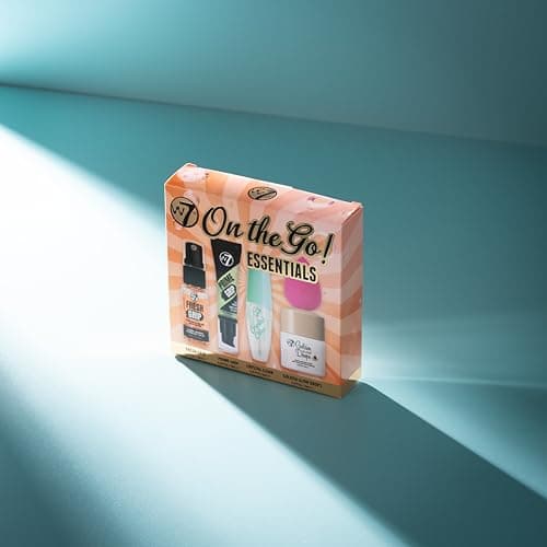 W7 On the Go Essentials Gift Set - Mini Makeup Must-Haves with Primer, Setting Spray, Mascara, Golden Glow Bronzing Drops & Beauty Sponge - Travel or Handbag Size Essentials - Image 3