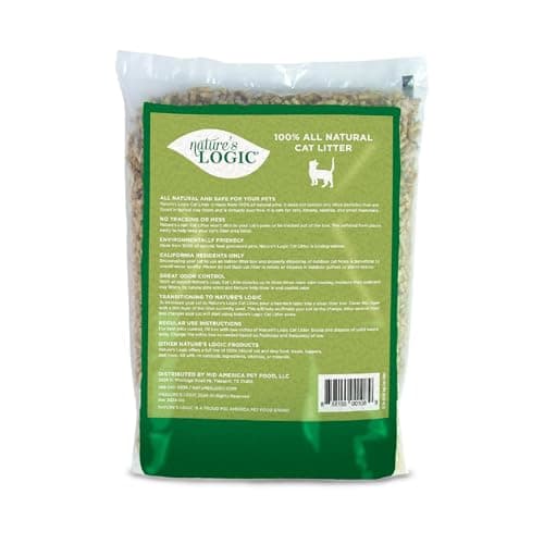 Nature's Logic 100% Natural Pine Pellet Cat Litter - 100% Ponderosa Pine, Dust-Free, Unscented, Biodegradable - Safe for Cats, Kittens, Reptiles & Small Pets - Highly Absorbent - 12 lb Bag - Image 2