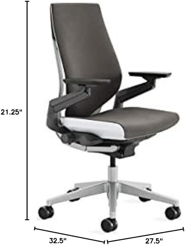 Steelcase Gesture Office Chair - Ergonomic Work Chair with Wheels for Carpet - Comfortable - Intuitive-to-Adjust for Desk - 360-Degree Arms - Graphite Gray Fabric - Image 4