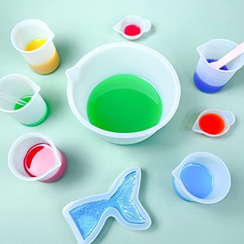 Silicone Measuring Cups for Resin Supplies - Kit With 600ml & 100ml Mixing Cups and Tools for Molds, Epoxy, Cooking, Casting Moulds, Jewelry Making - Image 6