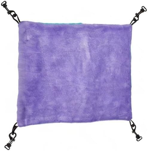 MidWest Homes for Pets Ferret Nation Small Hammock for Ferret Nation & Critter Nation Small Animal Cages | Measures 13L x 12W - Inches 14.0"L x 13.5"W x 0.4"H Purple/Teal - Image 5