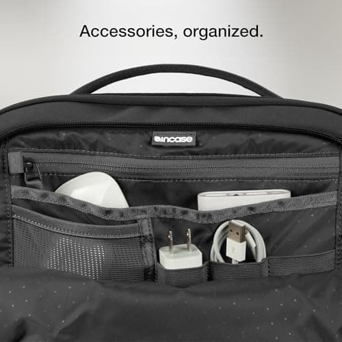 Incase A.R.C. Daypack 24L – Travel Backpack and Laptop Bag for School - Fits up to 16 inch Laptop - 4 Zippered Compartments, 2 Water Bottle Pockets - Commuter and College Backpack - Black - Image 4