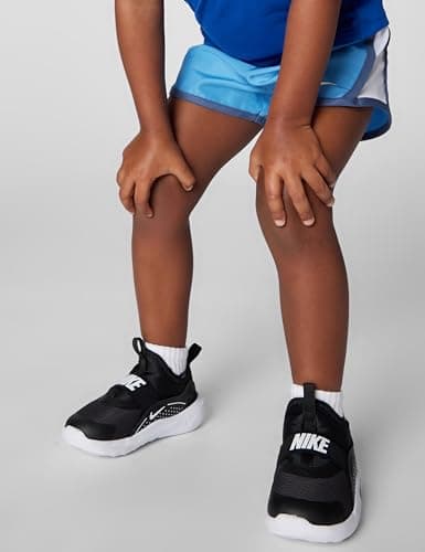 Nike Kids Flex Runner 4 Sneaker, Black/Black/White, 7 US Unisex Toddler - Image 2