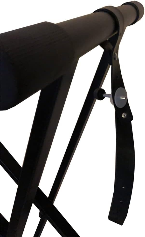 RockJam Xfinity Heavy-Duty, Double-X, Pre-Assembled, Infinitely Adjustable Piano Keyboard Stand with Locking Straps Pre-Assembled Double Braced Keyboard Stand - Image 3