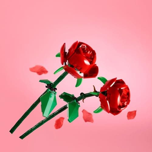 LEGO Roses - Building Toy for Kids, Girls & Boys, Ages 8+ - Artificial, Fake Roses for Home Decor & Display - Gift Idea for Plant & Flower Lovers - 40460 - Image 4