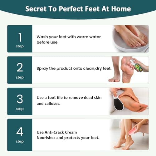 Aifufand Pedicure Foot Care Kit 3 Piece – Includes Ginger Foot Spray, Callus Remover & Moisturizing Anti Crack Cream Stick, Care Kit for Women & Men, Perfect for Dry Cracked Feet - Image 6
