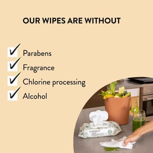 The Honest Company Clean Conscious Multi-Use Wipes | Hypoallergenic + Unscented for Sensitive Skin | Over 99% Water, Compostable, Plant Based, Baby Wipes | Geo Mood, 60 Count - Image 7