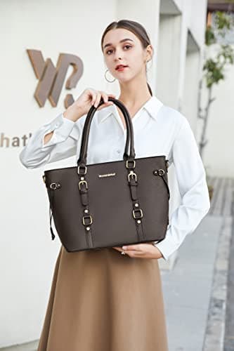 Montana West 3PCS Purses for Women Tote Bag and Wallet Set Shoulder Satchel Crossbody Bags Leather Handbag for Gift Travel Casual Work MWC3-C032WCF - Image 3