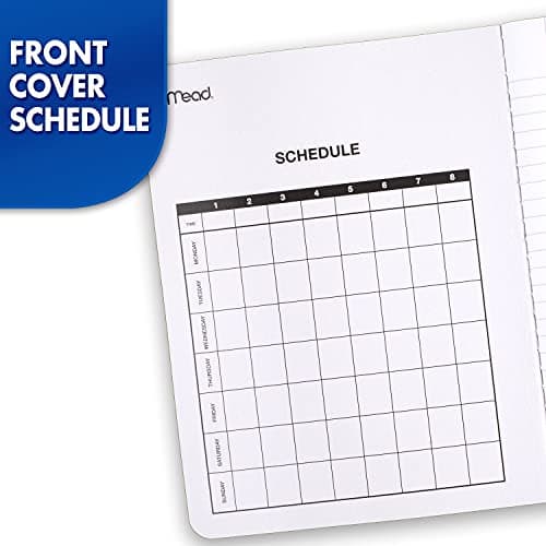 Mead Composition Notebook, 3 Pack, College Ruled Paper, 7-1/2" x 9-3/4", 100 Sheets per Comp Book, Black Marble (38111) - Image 4
