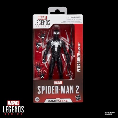 Marvel Legends Series Gamerverse Peter Parker Black Suit, Spider-Man 2 Video Game-Inspired Collectible 6 Inch Action Figure - Image 2