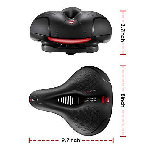 Comfortable Seat Cushion for Men Women with Dual Shock Absorbing Ball Memory Foam Waterproof Wide Bicycle Saddle Fit for Road Bikes - Image 2