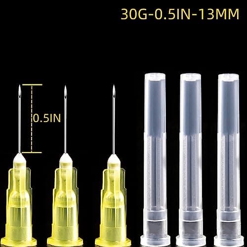 100 Pack 30 Gauge Needle 1/2 Inch, Lab Supplies Dispensing Syringe Needle Individual Sealed Package - Image 3