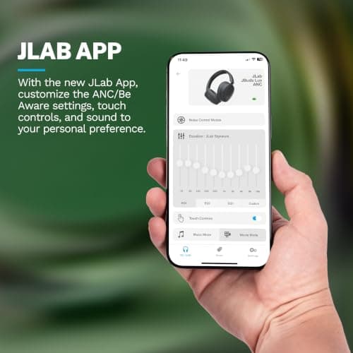 JLab JBuds Lux ANC Jelle Wireless Over-Ear Headphones, Fir Sure - Image 5