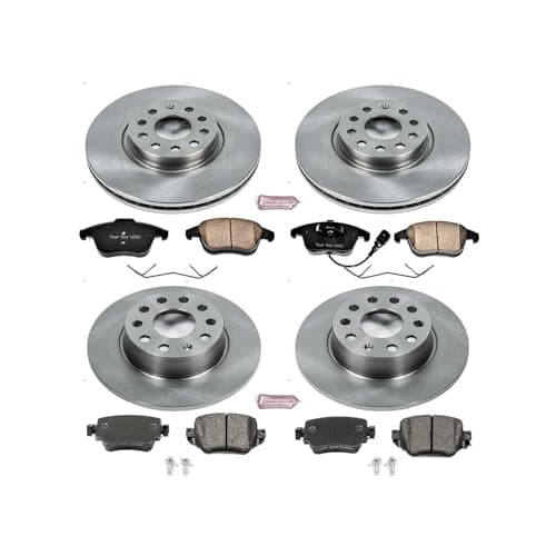 Power Stop KOE7501 Autospecialty Front and Rear Replacement Brake Kit-OE Brake Rotors & Ceramic Brake Pads For Volkswagen Passat 2015-2020 [Model Specific] - Image 2