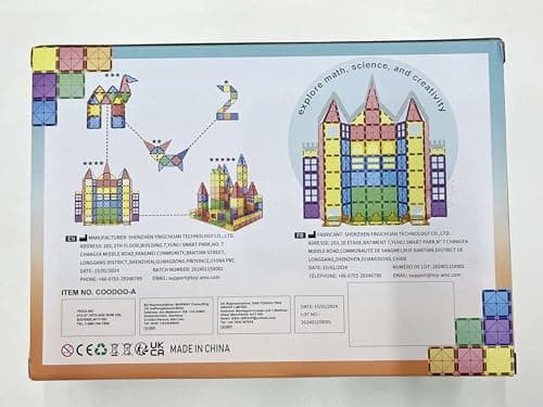 Magnetic Tiles Kids Toys STEM Magnet Toy for Toddler Magnetic Blocks Building Preschool Learning Sensory Montessori Toys for 3+ Year Old Boys and Girls, Safe Creativity Toddler Kids Toy 40PCS - Image 7