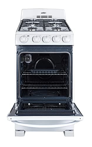 Summit 20” Inch Wide Gas Range, 4 Sealed Burners, 2.3 cu.ft. Oven (ADA Compliant)- RG201B (White) - Image 4