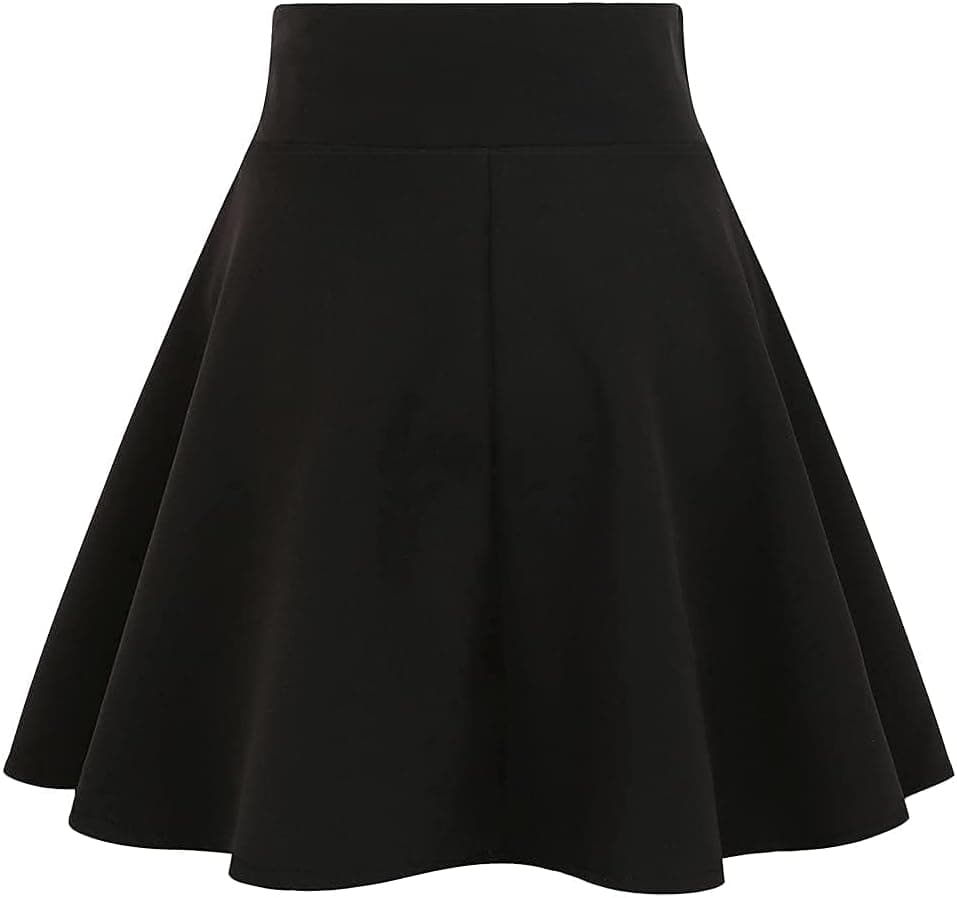 IDEALSANXUN Gothic Plaid Mini Skirts for Women Short High Waist Plaid Skirts Medium A Pure Black - Image 4