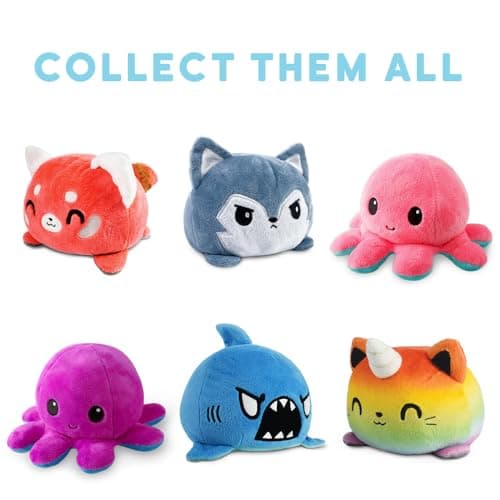 TeeTurtle - The Original Reversible Octopus Plushie - Glow in the Dark - Cute Sensory Fidget Stuffed Animals That Show Your Mood - Image 4